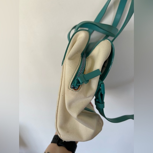 Aqua and Canvas Kate Spade Saturday Purse - Picture 10 of 12